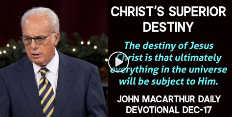 John macarthur devotional - John MacArthur (February-11-2024) Daily Devotional: The Joy of Intercession &#34;Always offering prayer with joy in my every prayer for you all&#34; (Phil. 1:4). Intercessory prayer is a powerful tool in the hands of a righteous person. There&#39;s the story of a special nurse who knew the importanc...